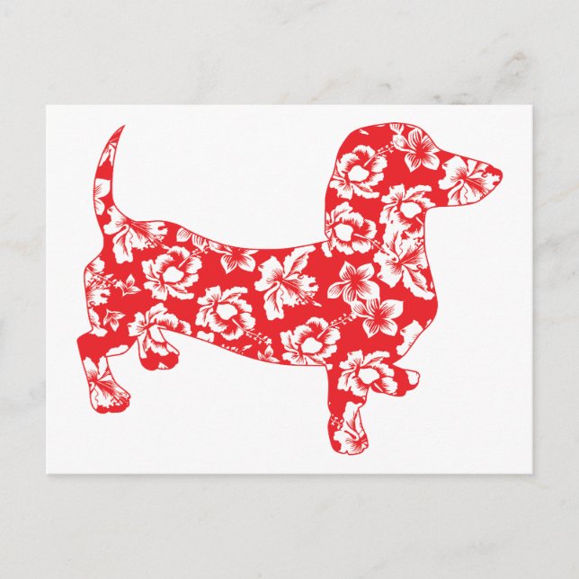 Aloha Red Doxies Postcard (Front)