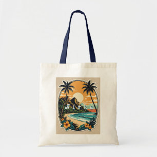 Aloha Retro Beach Tote Bag
