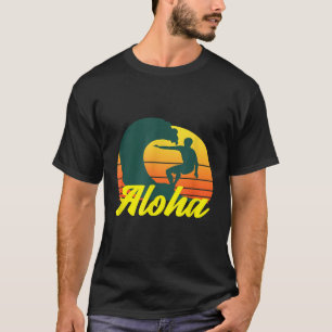 Aloha Retro Hawaiian Surfboard Aloha Hawaii Island T-Shirt