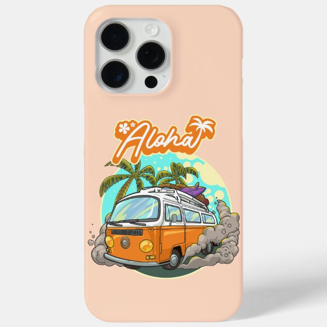 Aloha Retro Surf Van Case-Mate iPhone Case (Back)