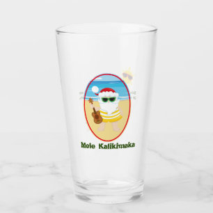 Aloha Santa Claus Glass Tumbler