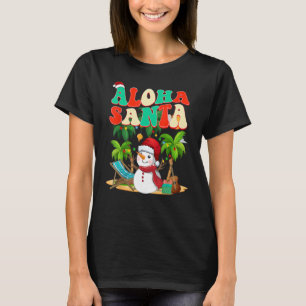 Aloha Santa Funny Christmas in July T-Shirt