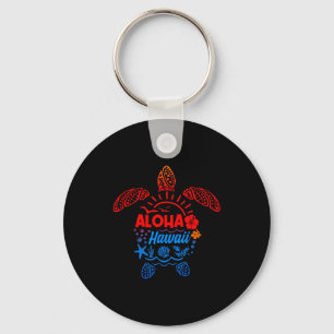 Aloha sea turtle tropical hawaii summer beach key ring