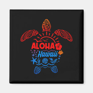 Aloha sea turtle tropical hawaii summer beach magnet