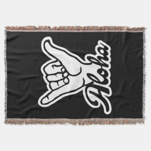 Aloha Shaka Hand, Hang Loose sign Throw Blanket