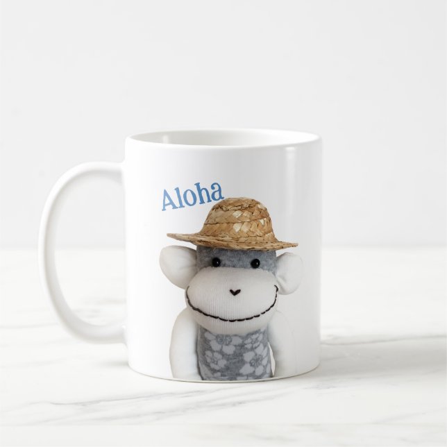 Aloha Sock Monkey(Boy) Coffee Mug (Left)