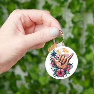 Aloha Spirit – Hawaiian Shaka Art Key Ring