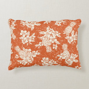 Aloha Spirit: Hibiscus-Pineapple Harmony. Decorative Cushion