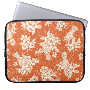 Aloha Spirit: Hibiscus-Pineapple Harmony. Laptop Sleeve