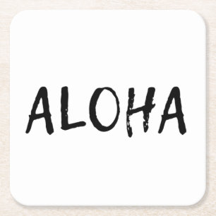 Aloha Square Paper Coaster