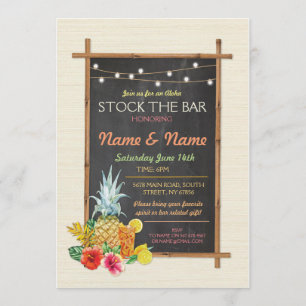 Aloha Stock The Bar Cocktail Engagement Invite