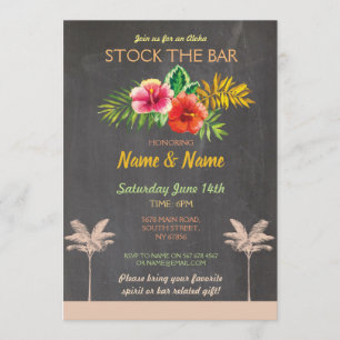 Aloha Stock The Bar Luau Tiki Engagement Invite