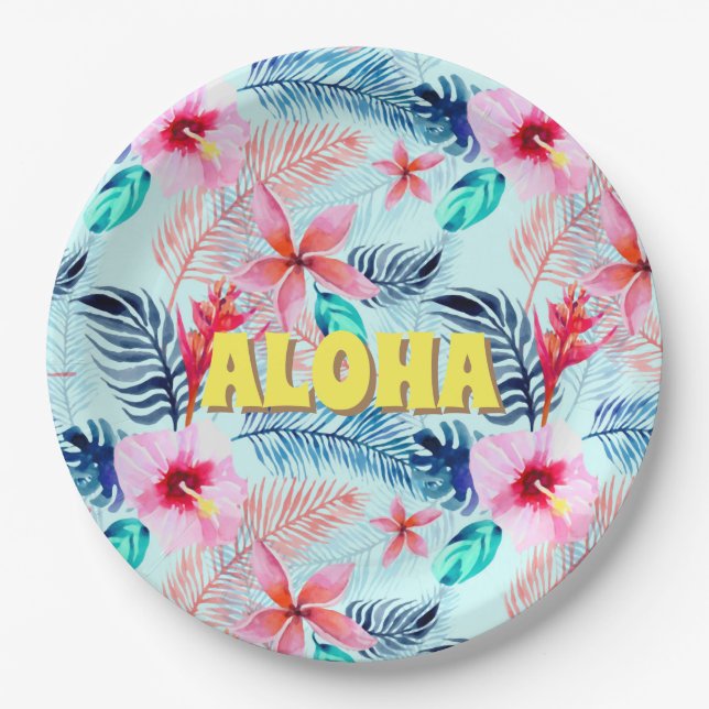 Aloha - Summer Edition Paper Plate (Front)