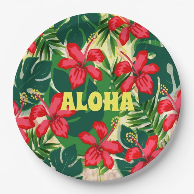 Aloha - Summer Edition Paper Plate (Front)