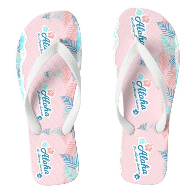 Aloha Summer Flip Flops (Footbed)