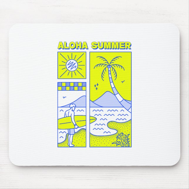 Aloha Summer Mouse Mat (Front)