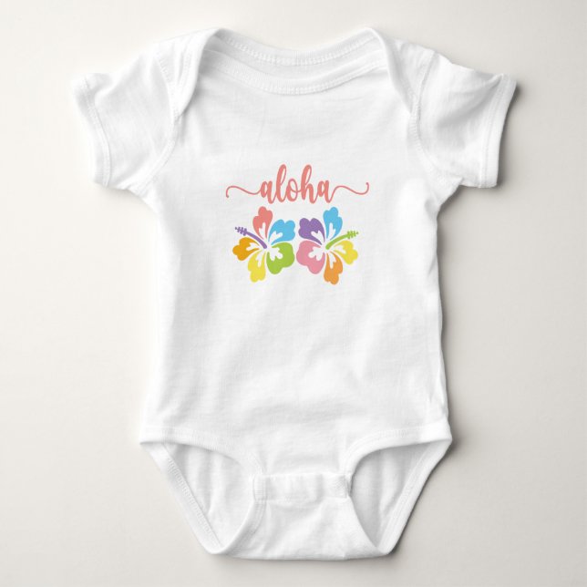 Aloha Summer Pastel  Baby Bodysuit (Front)