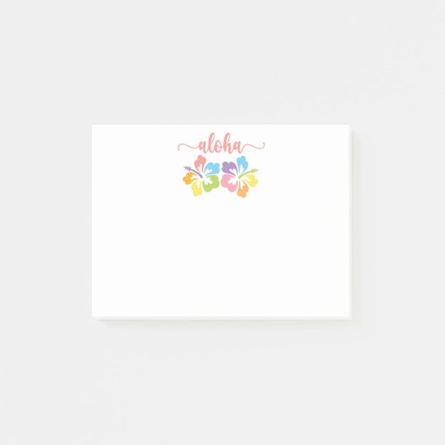 Aloha Summer Pastel Post-it Notes (Front)
