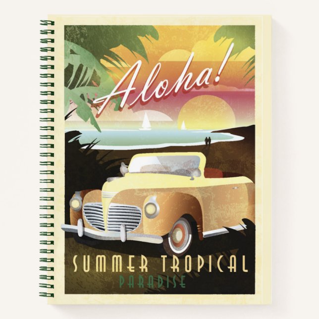 Aloha! Summer Tropical Paradise Notebook (Front)