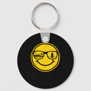 Aloha surf smile sunglasses surfboard reflection key ring