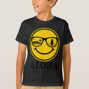 Aloha surf smile sunglasses surfboard reflection T-Shirt