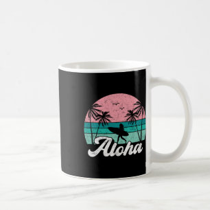 Aloha Surfer Girl Hawaii Vintage Hawaiian Surfing Coffee Mug