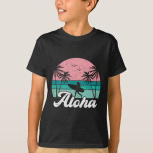 Aloha Surfer Girl Hawaii Vintage Hawaiian Surfing  T-Shirt