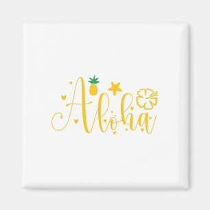 Aloha -Surfer- Palms -Tropical- Retro-Beach-Funny Magnet