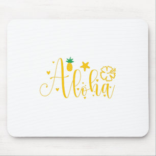 Aloha -Surfer- Palms -Tropical- Retro-Beach-Funny Mouse Mat