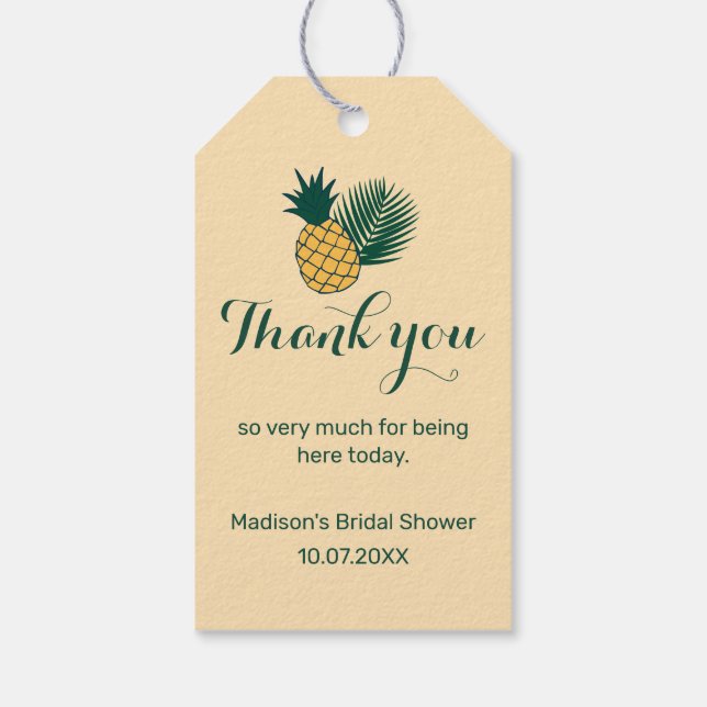 Aloha Thank You Gift Tags (Back)