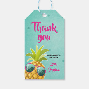Aloha  thank you tags Tropical Pineapple Luau