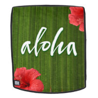 Aloha Ti Leaf Hibiscus Calligraphy Hawaii Green