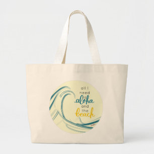 Aloha Tote Bag All I Need is Aloha and the Beach