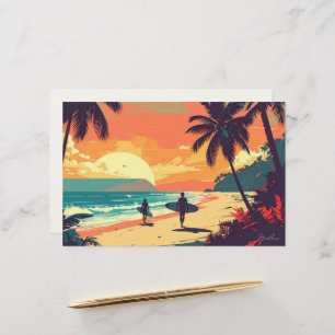 Aloha tropical art blank stationery