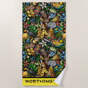 ALOHA Tropical  Beach Towel