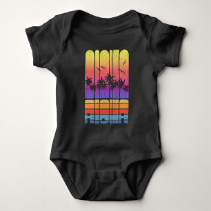 Aloha Tropical Beach Vintage Baby Bodysuit