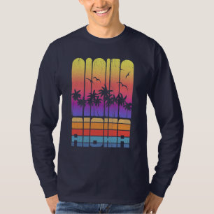 Aloha Tropical Beach Vintage Purple T-Shirt
