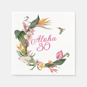 Aloha Tropical Birthday Napkin