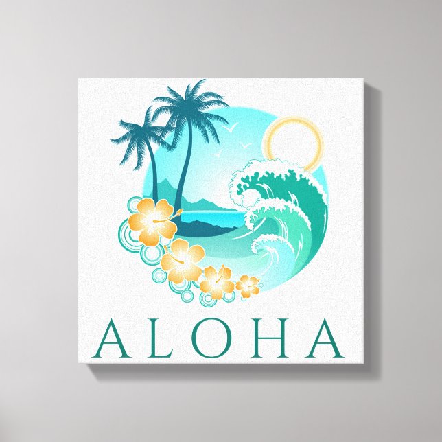 Aloha Tropical Canvas Print (Front)