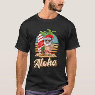 Aloha Tropical Christmas Santa Christmas In July H T-Shirt