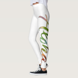 Aloha - Tropical Colour Lettering - Nature Hawaii Leggings