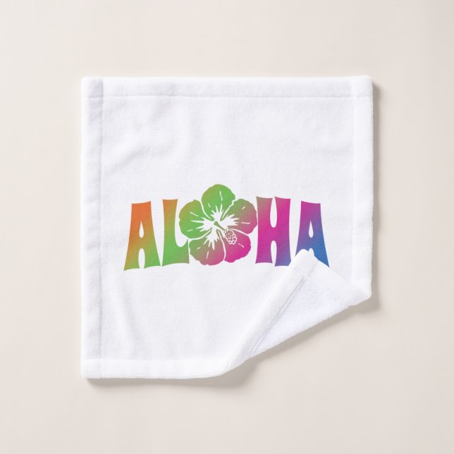 Aloha Tropical Flower, Family Vacation, Hawaii Wash Cloth (Wash Cloth)