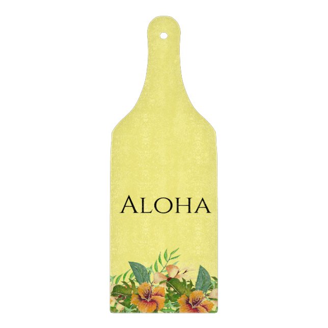 Aloha Tropical Flowers Cutting Board (Front)