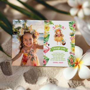 Aloha Tropical Hawaii luau photo thank you card