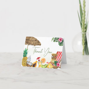 Aloha Tropical Hawaiian Baby Shower Thank You Card