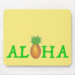 ALOHA Tropical Hawaiian Island Pineapple Fruit Mouse Mat