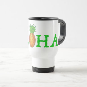 ALOHA Tropical Hawaiian Island Pineapple Fruit Travel Mug