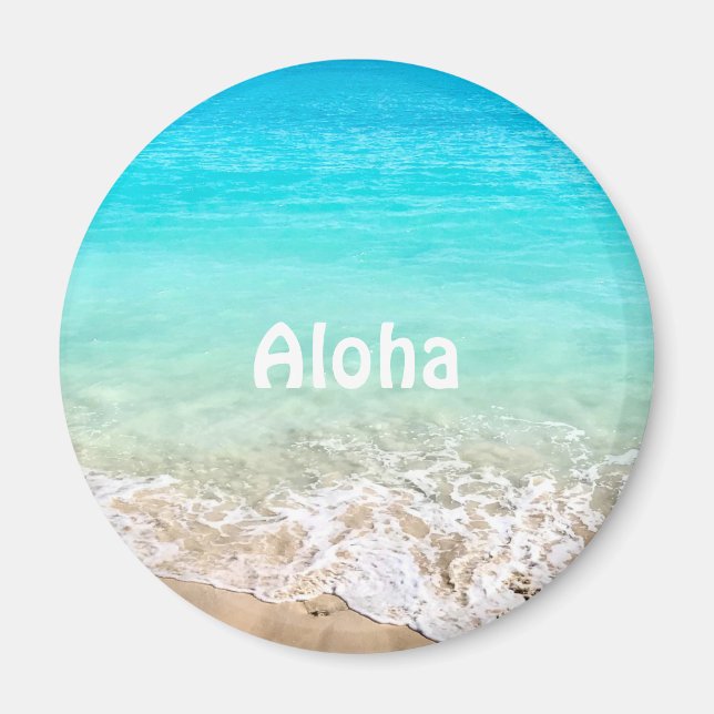 Aloha Tropical Hawaiian Ocean Magnet (Front)