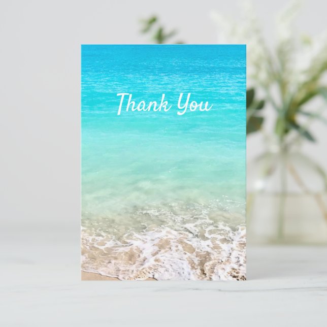 Aloha Tropical Hawaiian Ocean   Thank You Card (Standing Front)