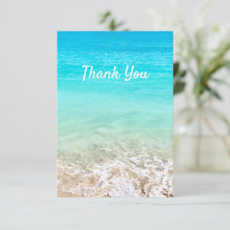 Aloha Tropical Hawaiian Ocean   Thank You Card